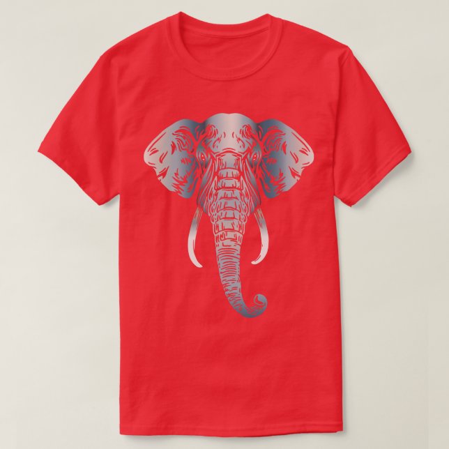 Camiseta Cara de elefante africano (Diseño del anverso)