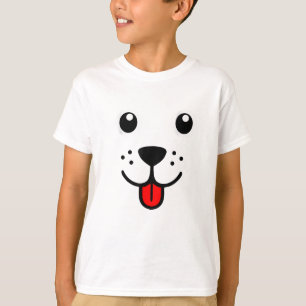 Camiseta Cara de emoticono feliz de perro cachorro animal m