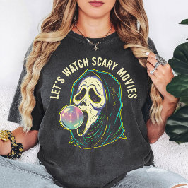 Camiseta Cara de Fantasma Vamos a Ver Películas de Terror C