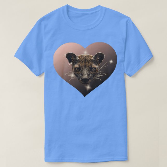 Camiseta Cara de fossa cardíaca adorable diseños animales c (Diseño del anverso)