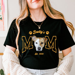 Camiseta Cara de foto de mascota personalizada para mamá de