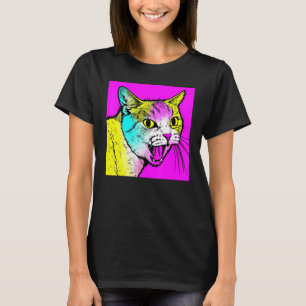 Camiseta Cara de gatito gruñón gato encantador