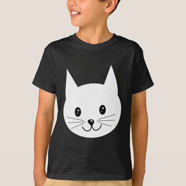Camiseta Cara de gato. (Anverso)