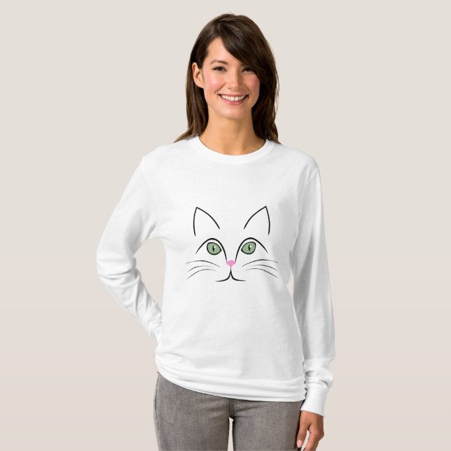 Camiseta Cara de gato (Anverso completo)