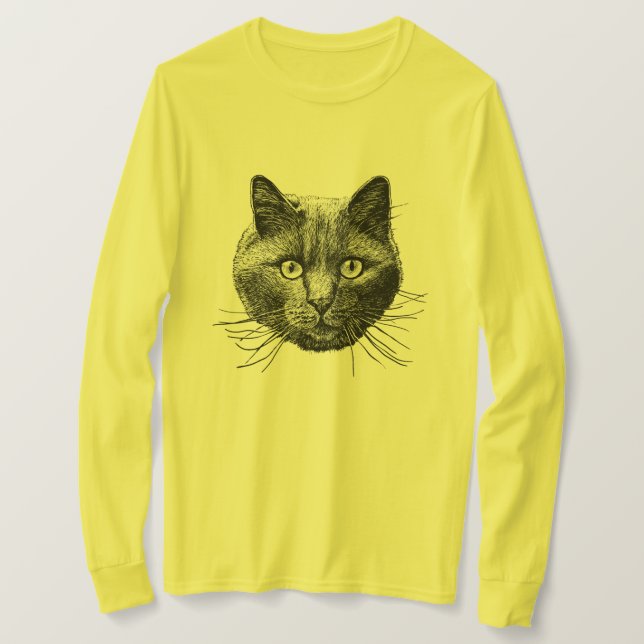 Camiseta Cara de Gato (Anverso del diseño)