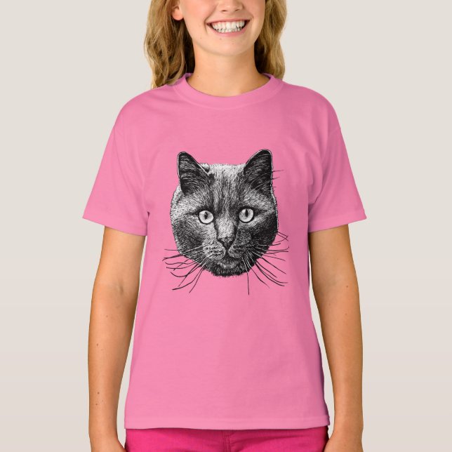 Camiseta Cara de gato (Anverso)