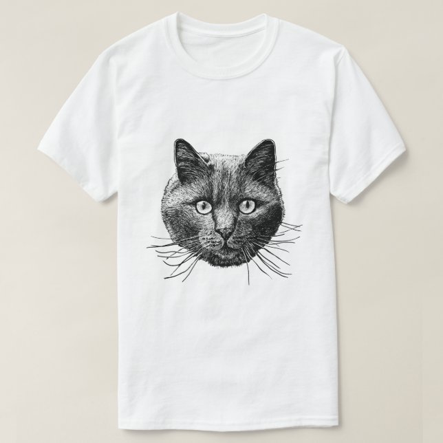 Camiseta Cara de gato (Diseño del anverso)