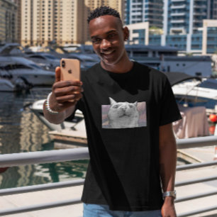 Camiseta Cara de gato divertida