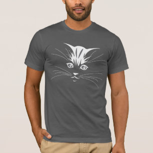 Camiseta Cara de gato en blanco