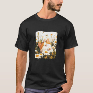 Camiseta Cara de Gato Feliz en Prado de Margaritas para Flo