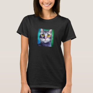 Camiseta Cara de gato lindo gatito dulce felino mascota Meo