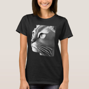 Camiseta Cara de gato mascota animal gruñón de gatito