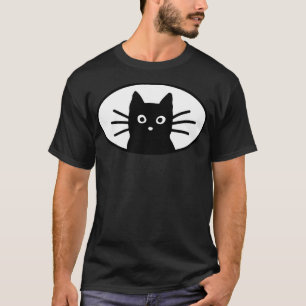 Camiseta Cara de gato negro