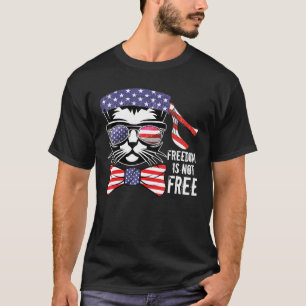 Camiseta Cara de gato patriota La libertad no es gratis 4 d