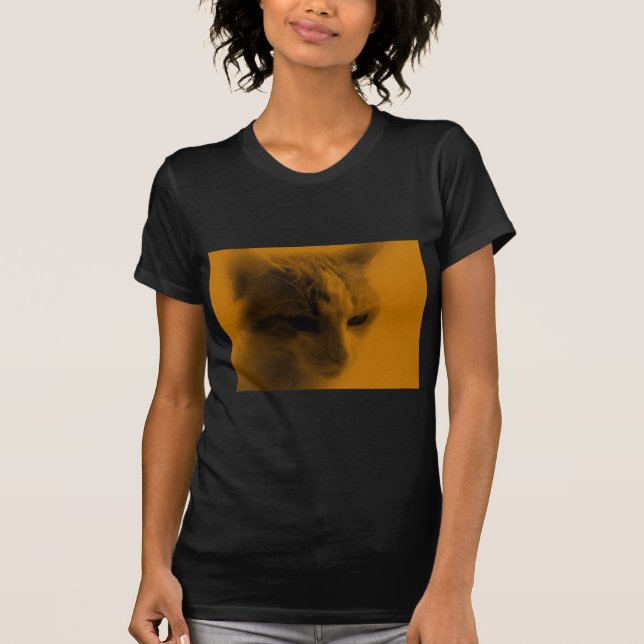 Camiseta Cara de gato suave (Anverso)