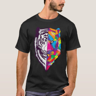 Camiseta Cara de gato tigre intrépido