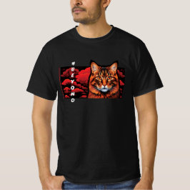 Camiseta Cara de Gato Tranquilo, Estética Minimali