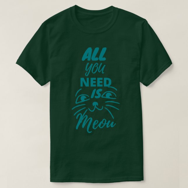 Camiseta cara de gatos lindos (Diseño del anverso)
