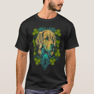 Camiseta Cara de Golden Retriever Mandala Irlandés C St Pat