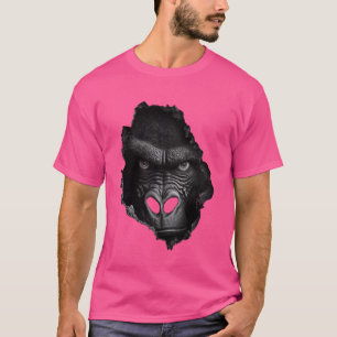 Camiseta Cara de Gorila Pared Impresión de Arte Animal Aman