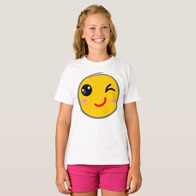 Camiseta Cara de guiño, sonrisa Wink (Anverso completo)