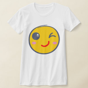 Camiseta Cara de guiño, sonrisa Wink
