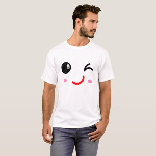 Camiseta Cara de guiño, sonrisa Wink