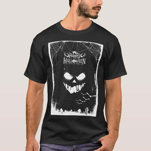 Camiseta Cara de Halloween (Anverso)