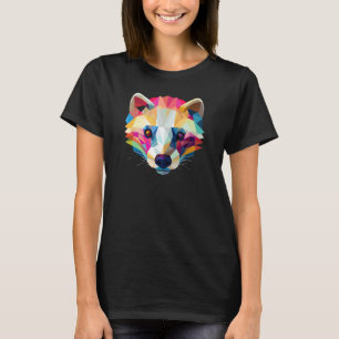 Camiseta Cara de hierro geométrico con colorido animal suav