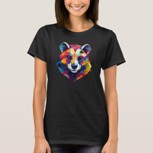 Camiseta Cara de hierro geométrico de color animal