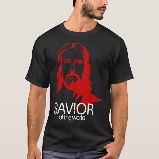 Camiseta Cara de Jesús Salvador de la Biblia Cristiana Mund (Anverso)