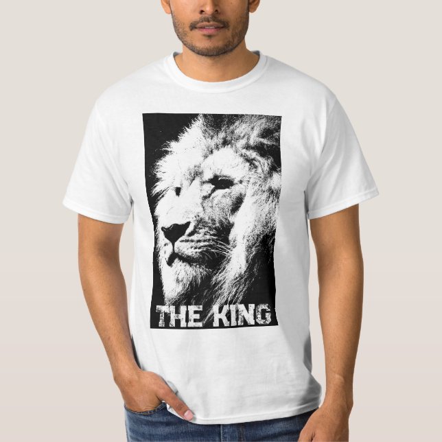 Camiseta Cara de León King Elegant Modelo de hombres modern (Anverso)