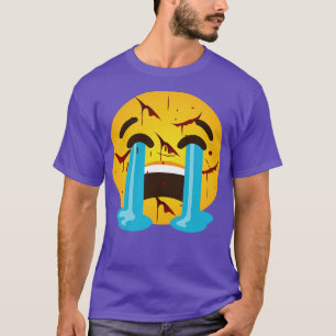 Camiseta Cara de llanto fuerte. Lágrimas tristes llorando