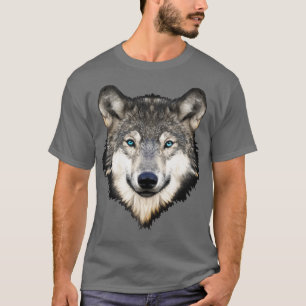 Camiseta Cara de lobo realista