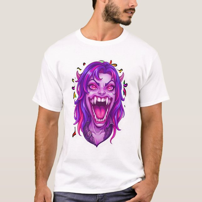 Camiseta Cara de Monstruo  (Anverso)