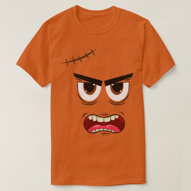 Camiseta Cara de monstruo 1 (Diseño del anverso)