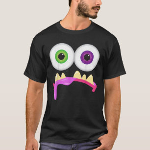 Camiseta Cara de Monstruo Divertido para Hombres y Mujeres 