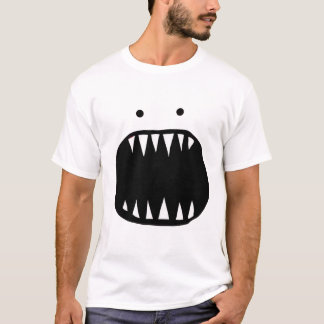 Camiseta Cara de Monstruo Minimalista Rojo