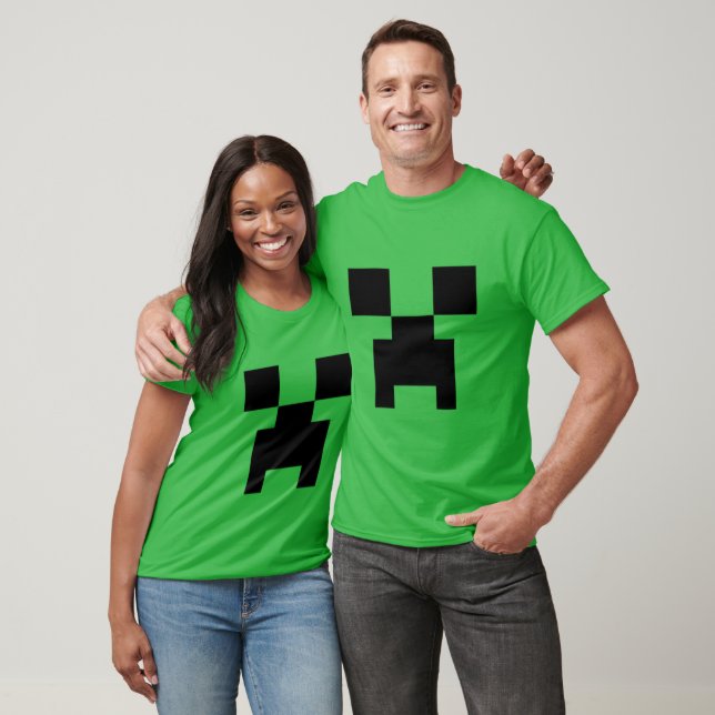Camiseta Cara de monstruo verde de Creeper de Minecraft – B (Unisexo)