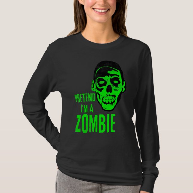 Camiseta Cara de Monstruo Zombie Halloween Espeluznante (Anverso)
