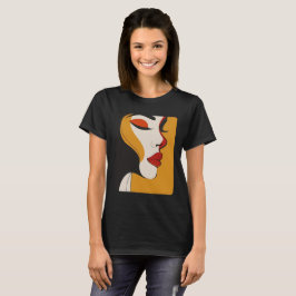 Camiseta Cara de mujer abstracta
