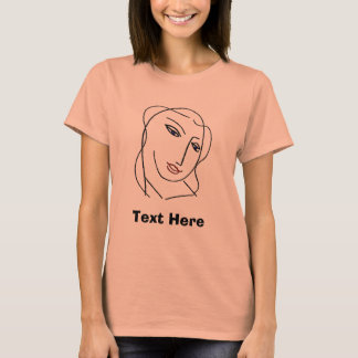 Camiseta Cara de mujer, añadir texto