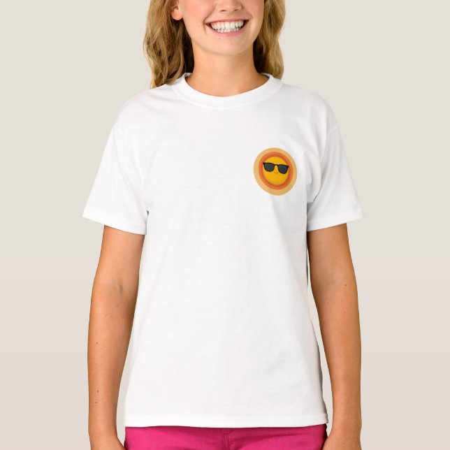 Camiseta Cara de niños con sol radiante (Anverso)
