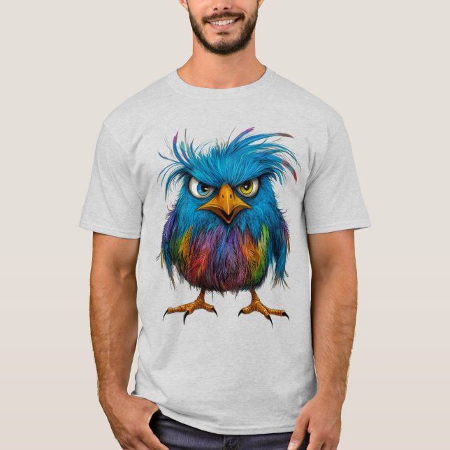 Camiseta cara de pájaro mala (Anverso)