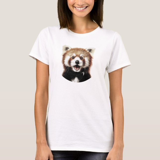 Camiseta Cara de panda rojo (Anverso)