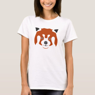 CAMISETA CARA DE PANDA ROJO