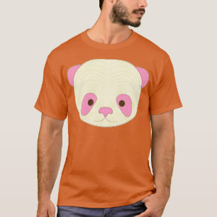 Camiseta cara de panda rosada linda