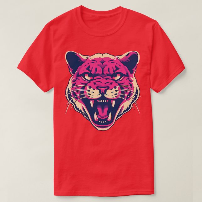 Camiseta Cara de pantera rosa (Diseño del anverso)
