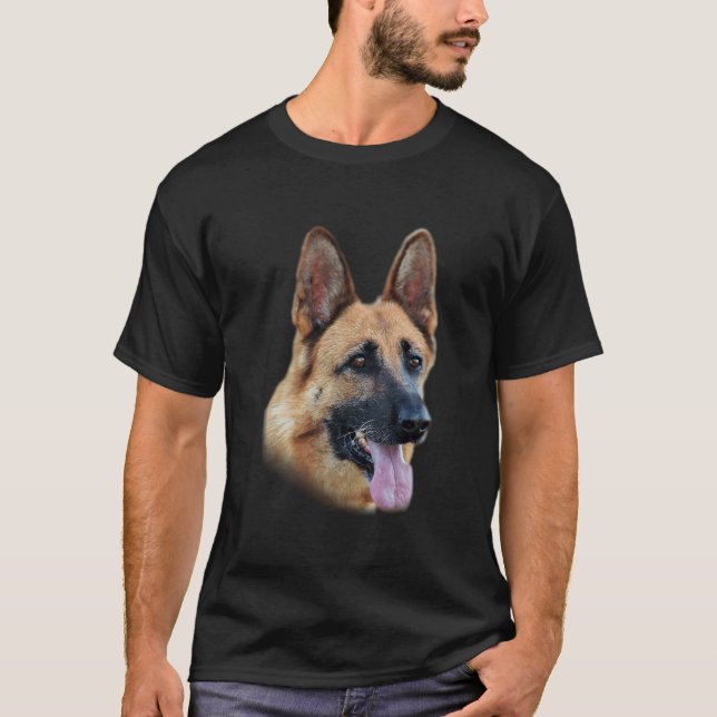 Camiseta Cara de Pastor Alemán (Anverso)