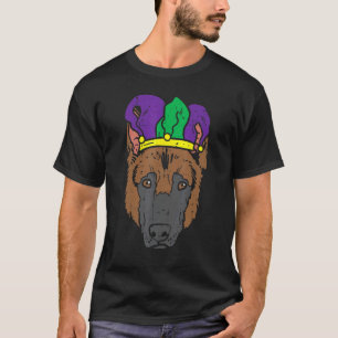Camiseta Cara de Pastor Alemán de Jester Mardi Gras Perro H